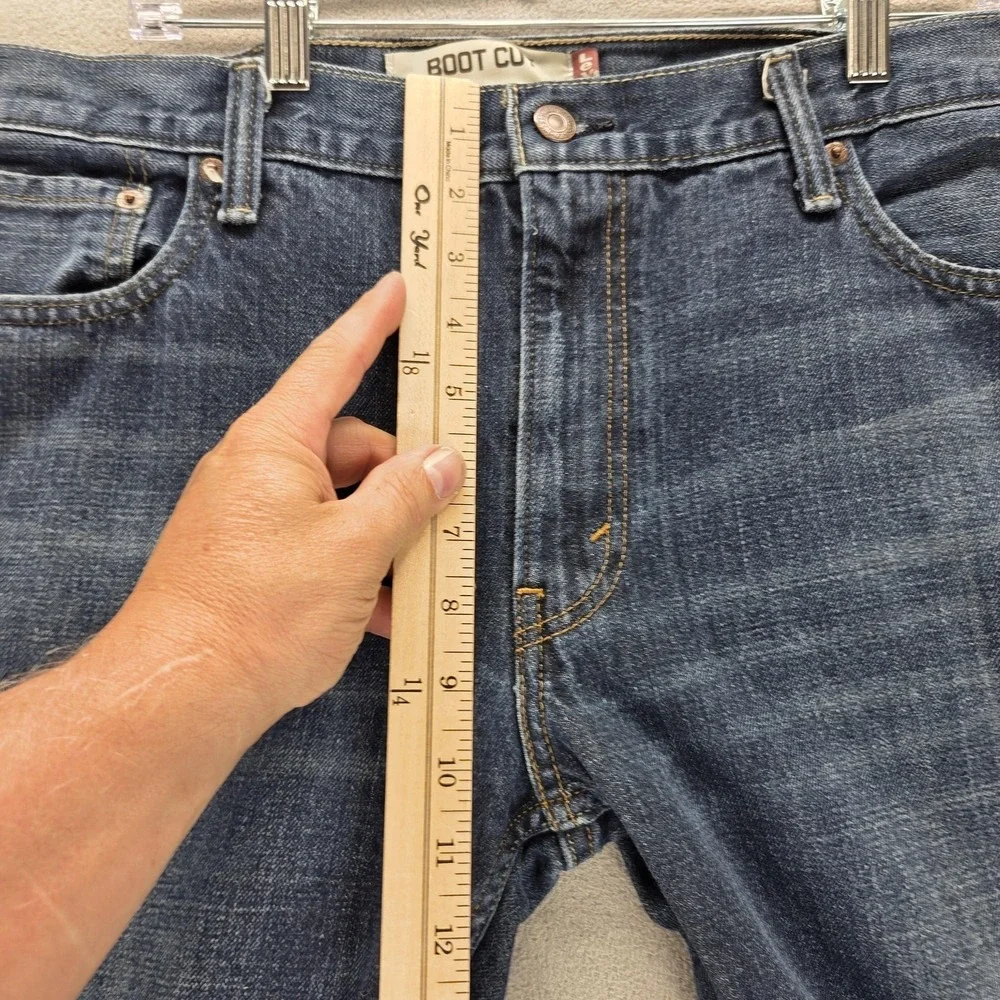 Levis 527‎ Jeans Mens 36x34 Blue Medium Wash Bootcut Zip Fly Denim